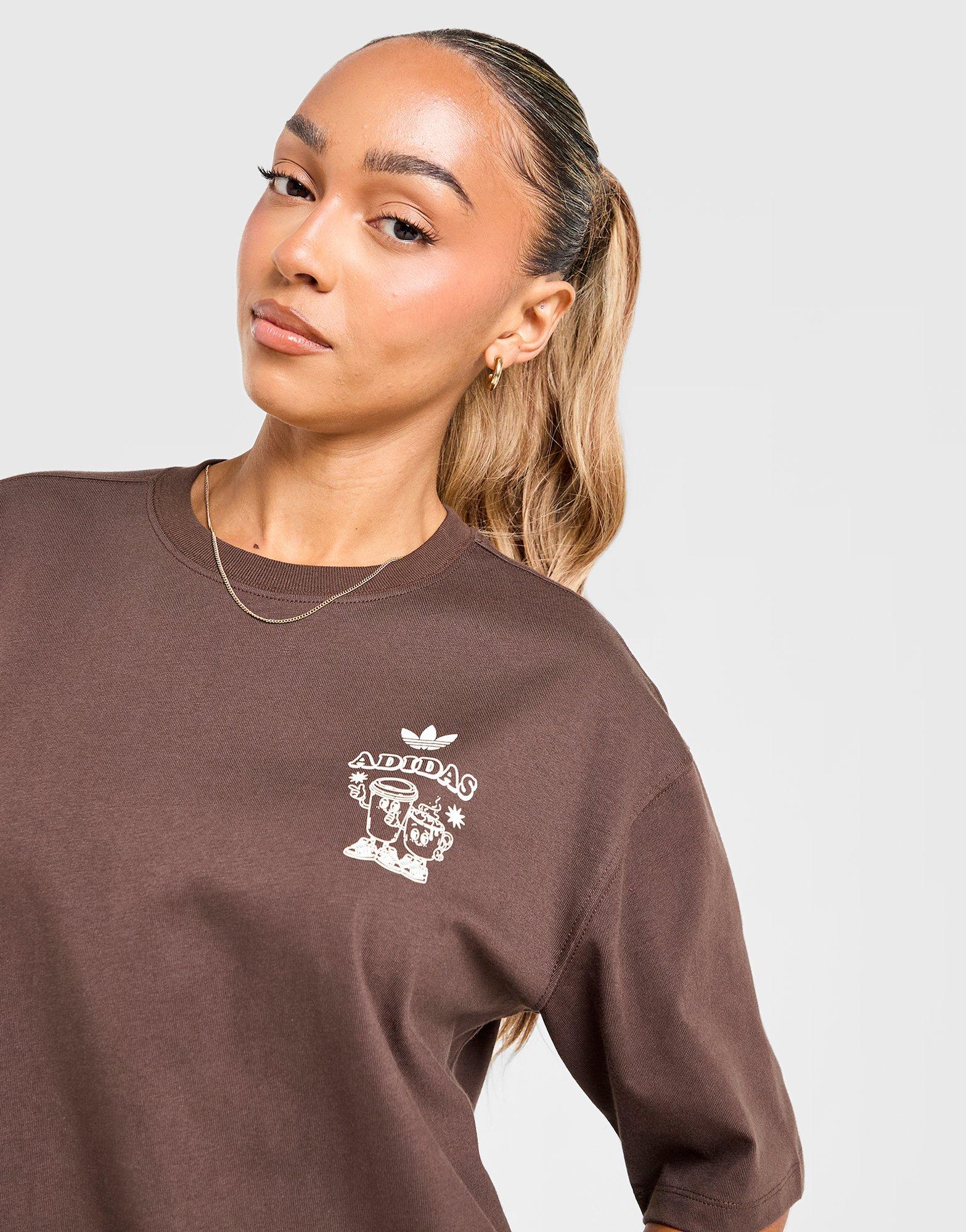 Жіночі футболки ADIDAS ФУТБОЛКА COFFEE CLUB TEE BRWN KV1587 Коричневий