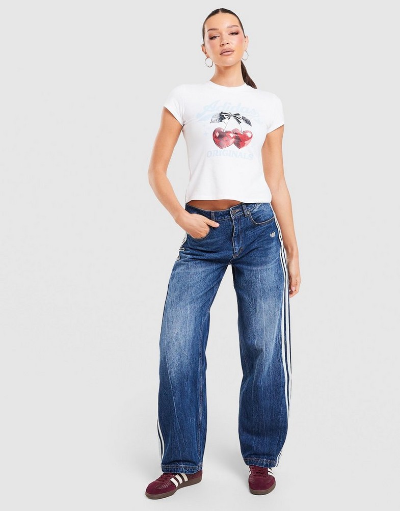 ADIDAS KELNĖS VINTAGE DAD JEANS KW2094 Moterims - spalva Mėlyna