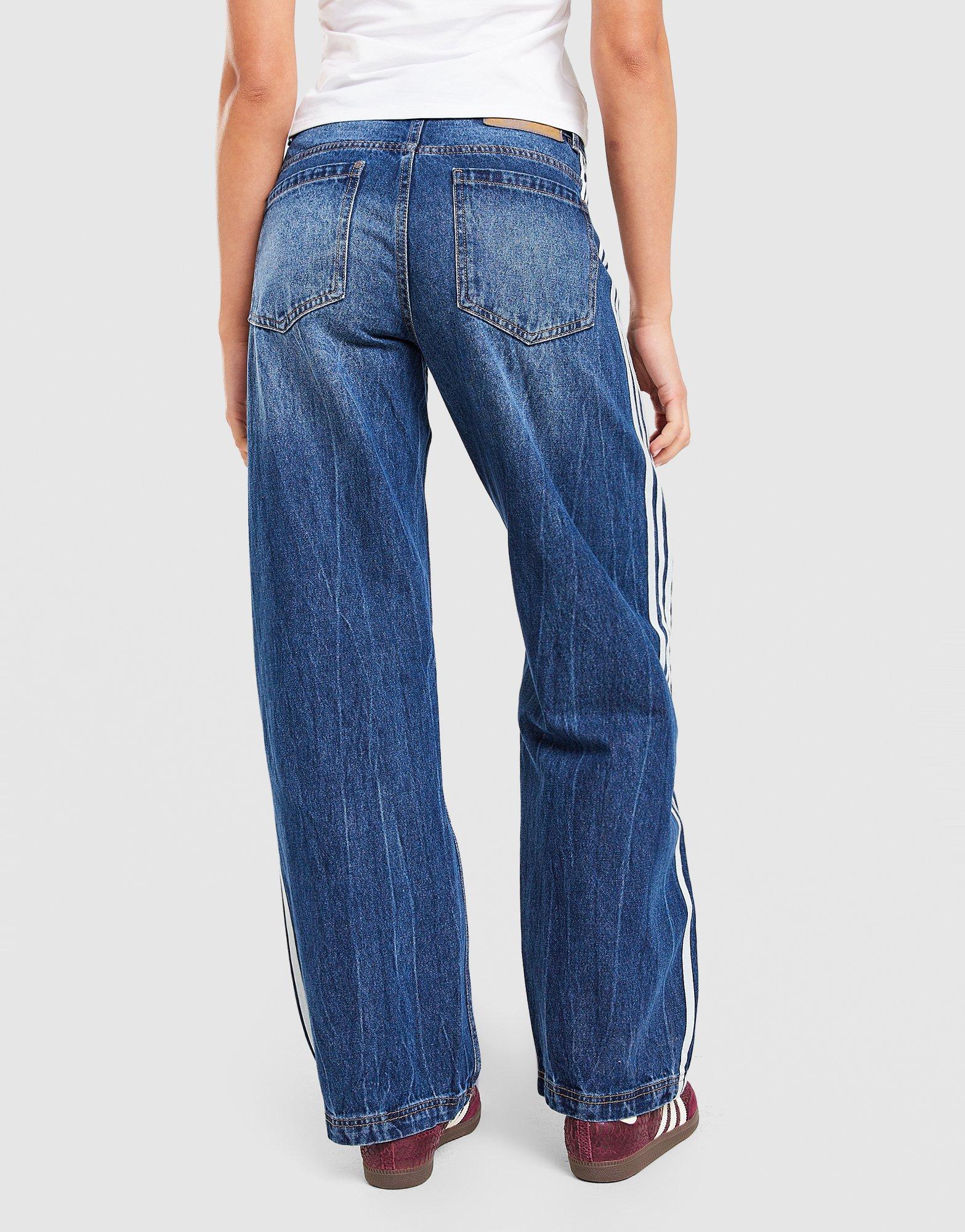 Jeansy damskie ADIDAS SPODNIE VINTAGE DAD JEANS KW2094 Niebieski