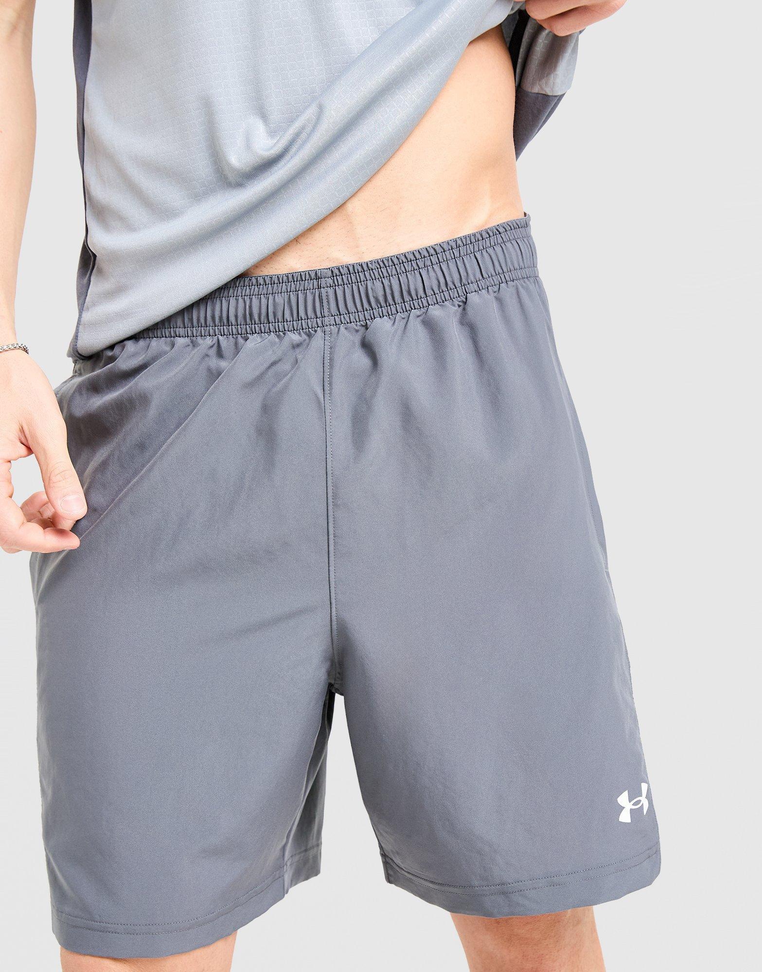 Krótkie spodenki, szorty męskie UNDER ARMOUR SZORTY WOVEN BLOCKED SHORTS 6013157-025 Szary