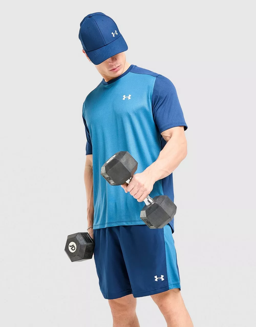 UNDER ARMOUR ФУТБОЛКА TECH EMBOSS BLOCKED SS, фото 1 з 6
