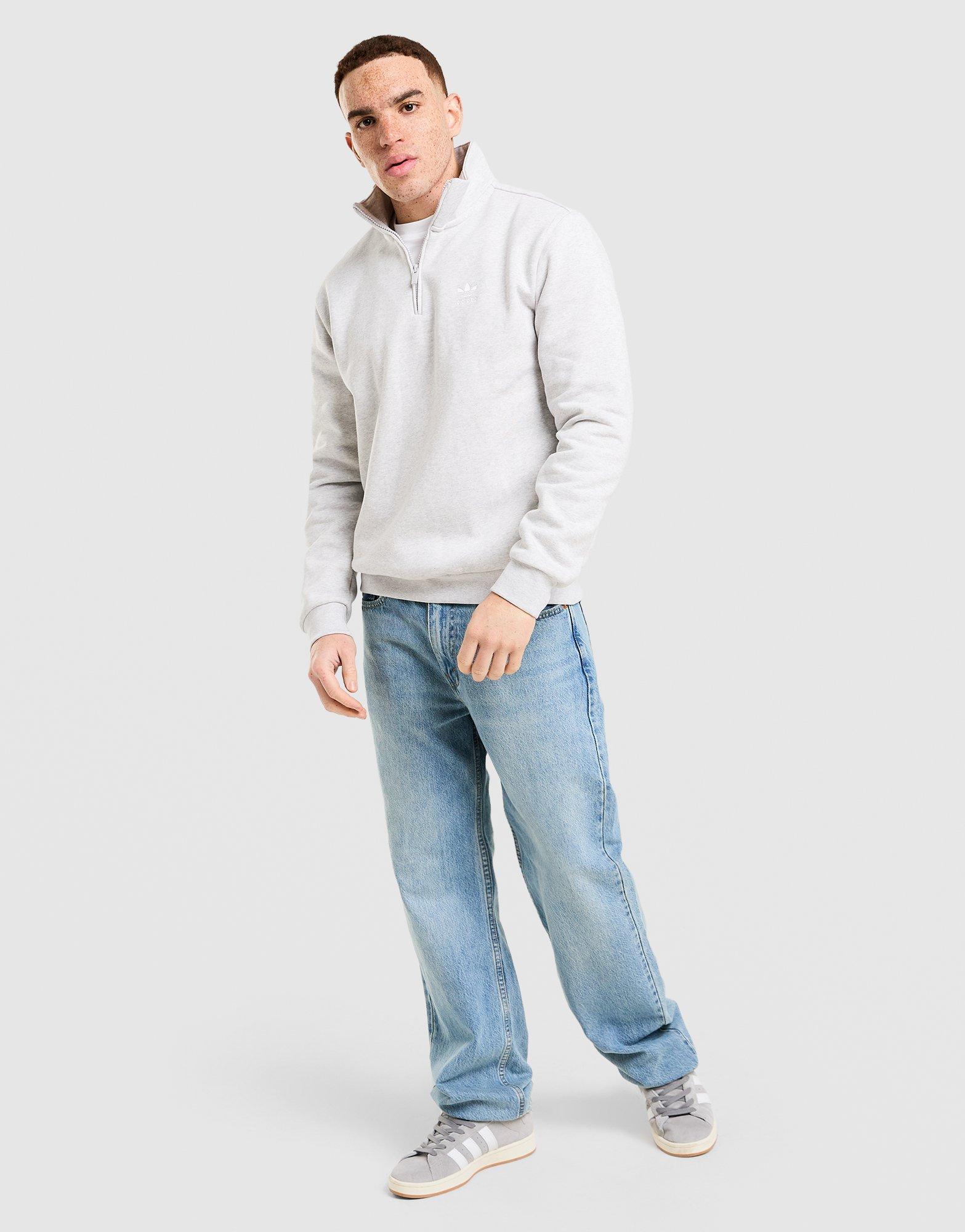 Bluza męska ADIDAS BLUZA ROZPINANA ESS QZ CRW KR7140 Szary