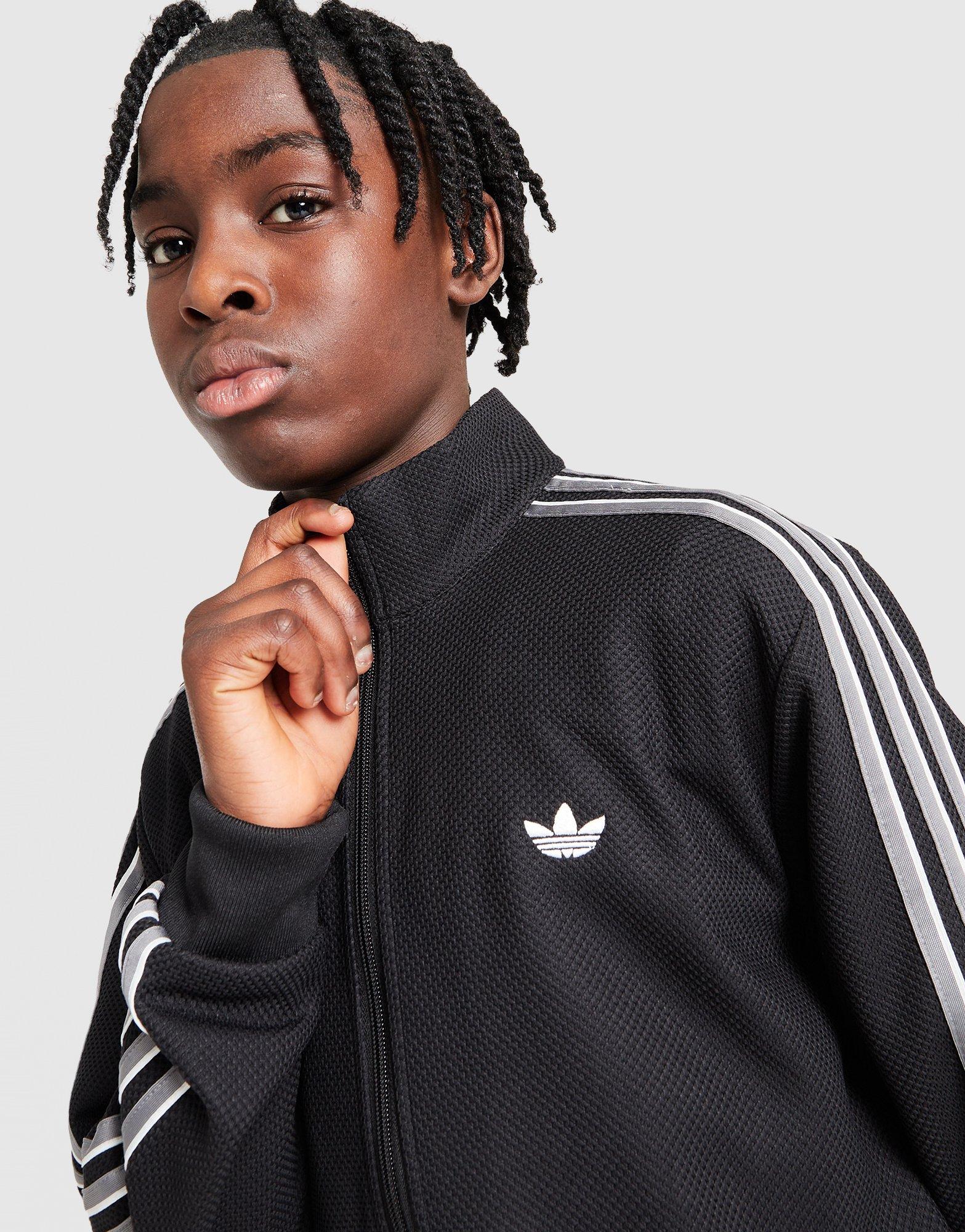 Gyerek pulóver ADIDAS PULÓVER CIPZÁRAS SST LOOSE TRACK TOP KV8990 Fekete