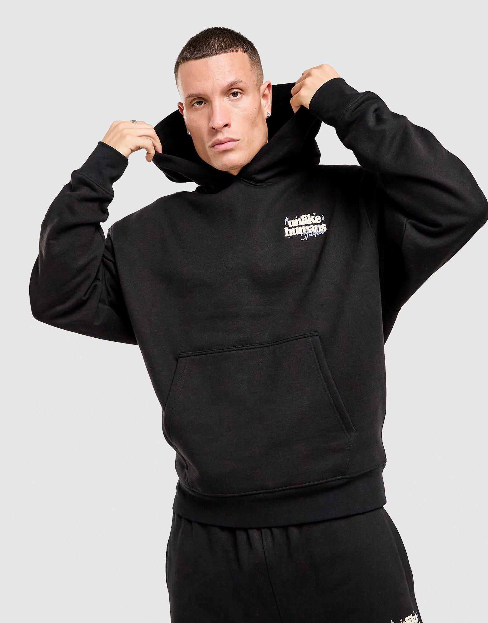 Unlike Humans Bluza Z Kapturem Crafted Hd Blk-Blk