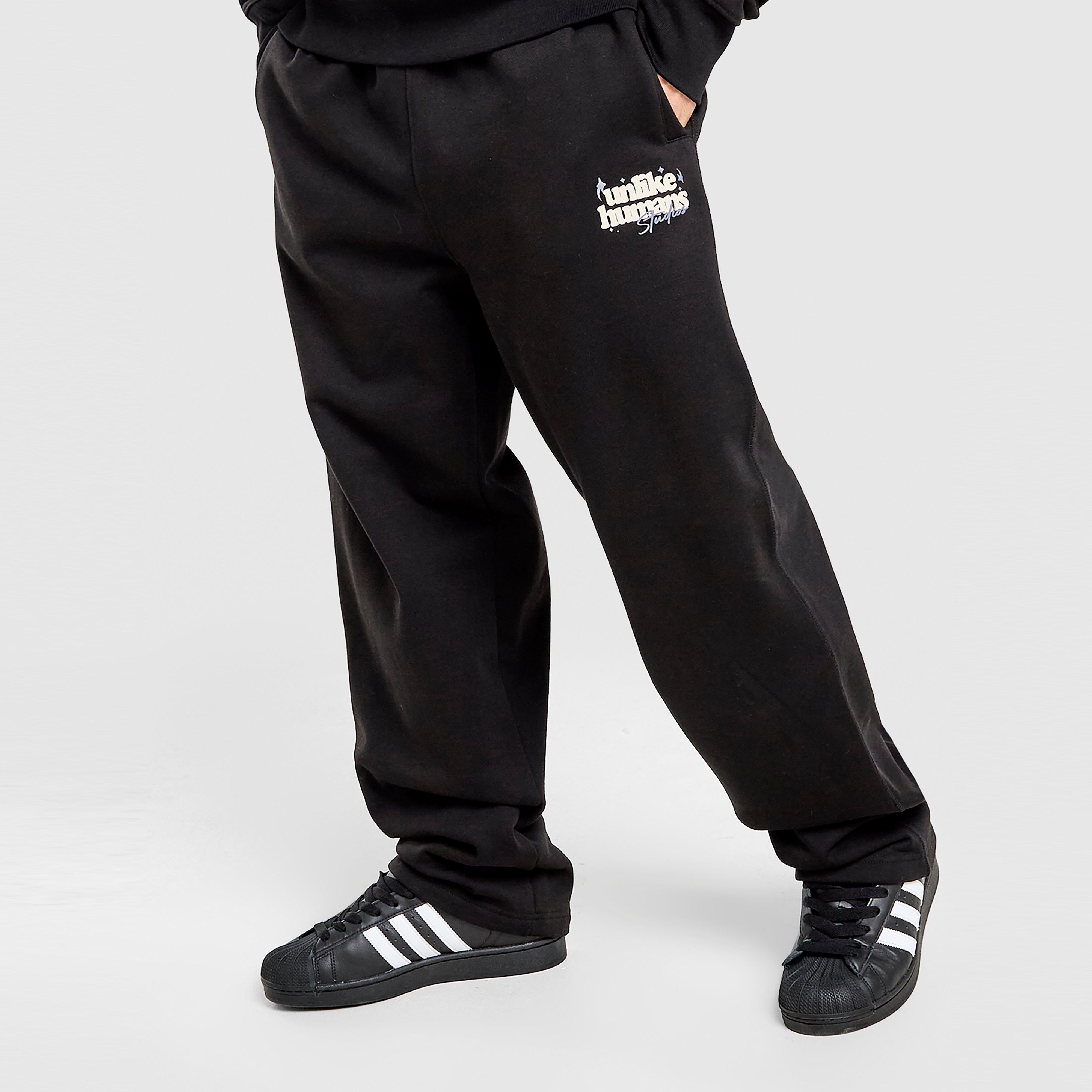 Férfi melegítőnadrág és jogger UNLIKE HUMANS NADRÁG CRAFTED PNT BLK-BLK