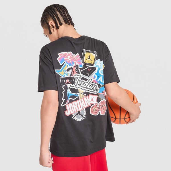 NIKE HAD T-SHIRT $JORDAN STICKER TEE BLK