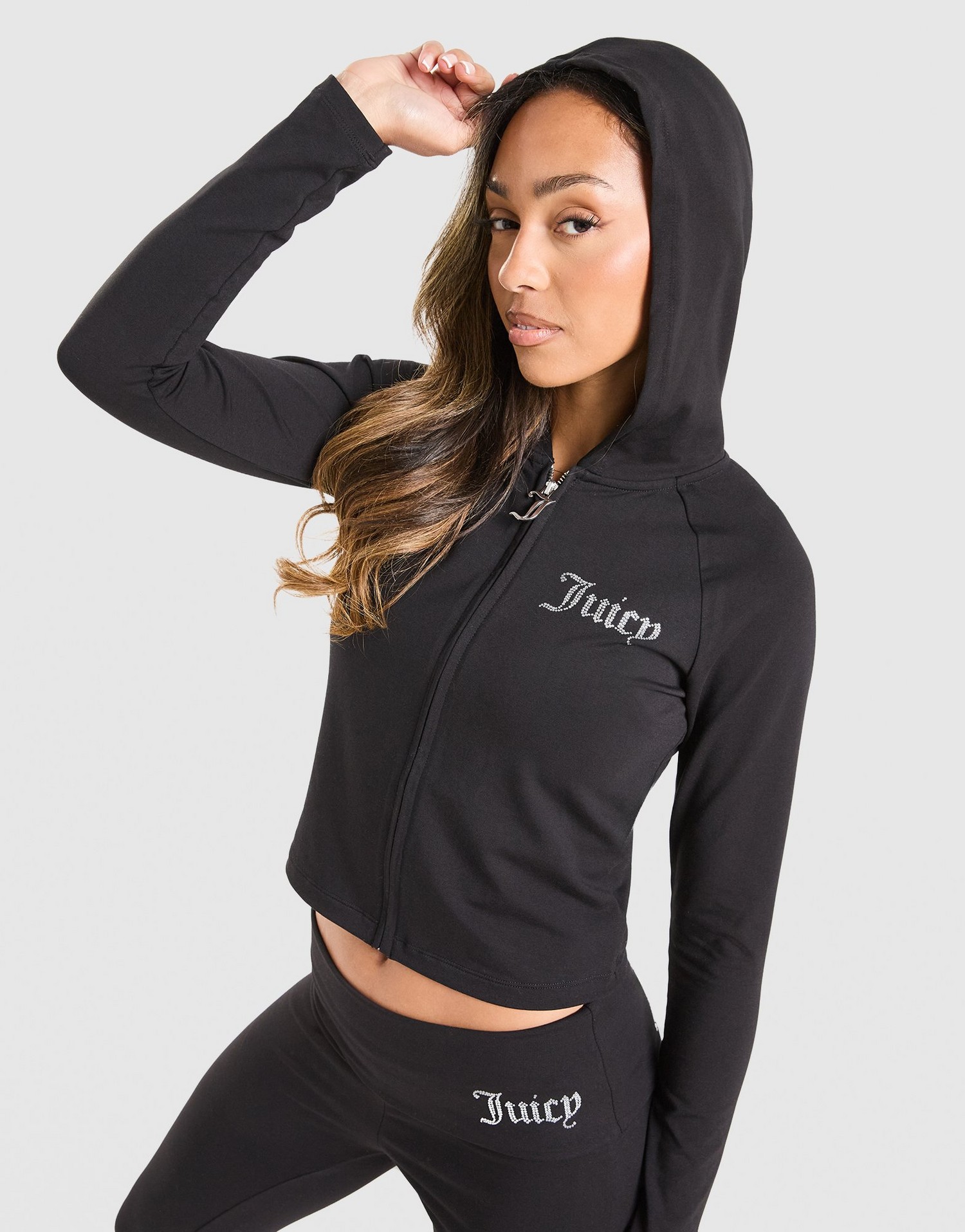 Juicy Couture Bluza Rozpinana Z Kapturem Logo Jsy