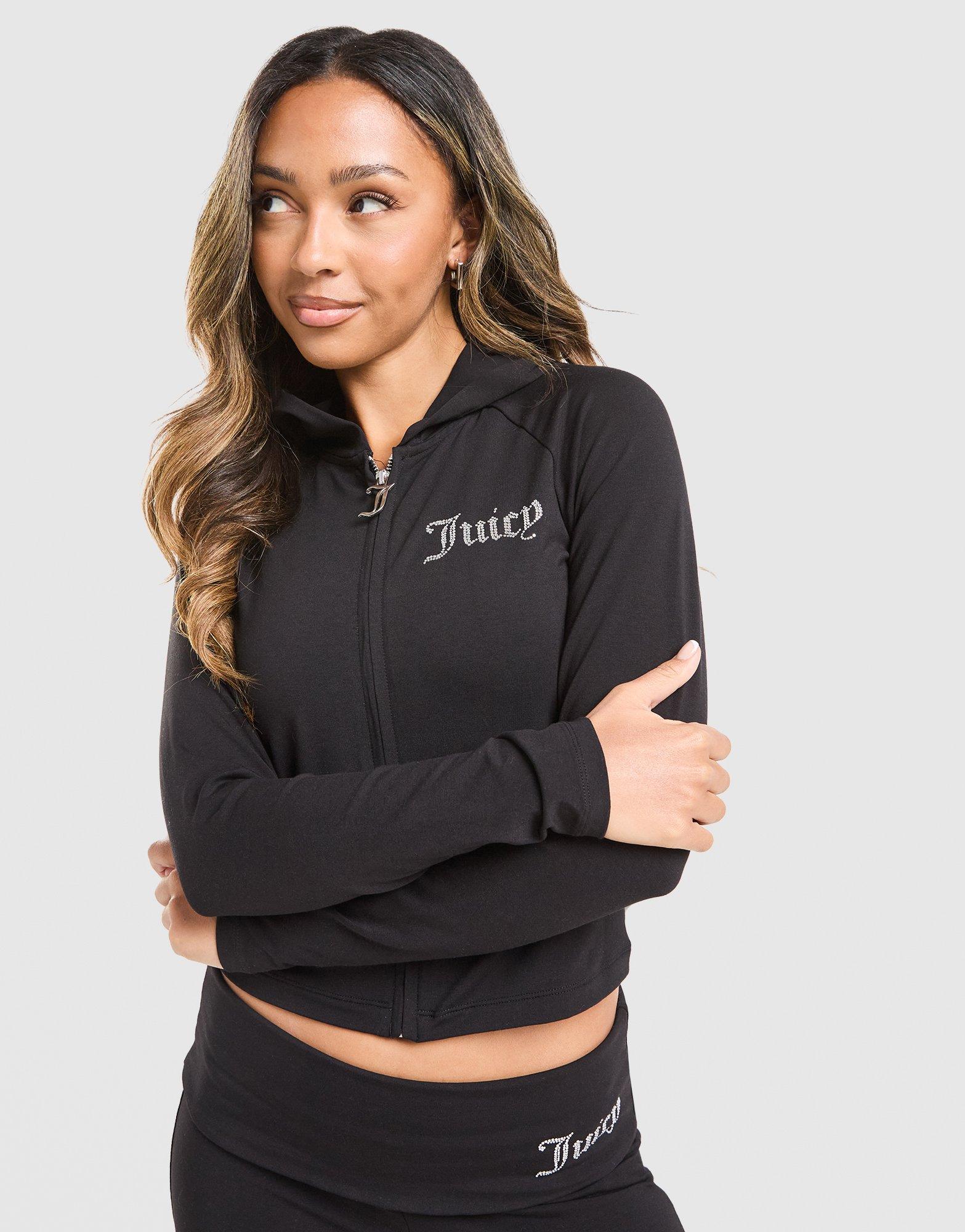 Жіночі кофти JUICY COUTURE КОФТА НА БЛИСКАВЦІ   З КАПЮШОНОМ LOGO JSY JCJDW517101 Чорний