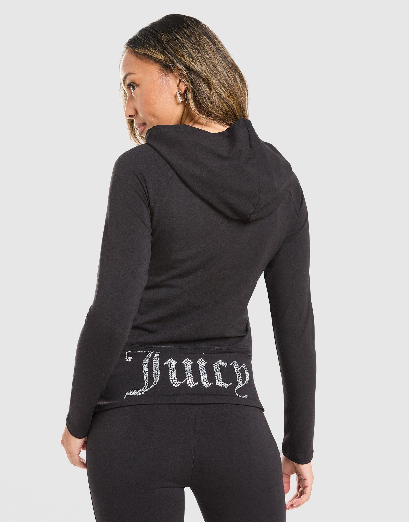 Жіночі кофти JUICY COUTURE КОФТА НА БЛИСКАВЦІ   З КАПЮШОНОМ LOGO JSY JCJDW517101 Чорний