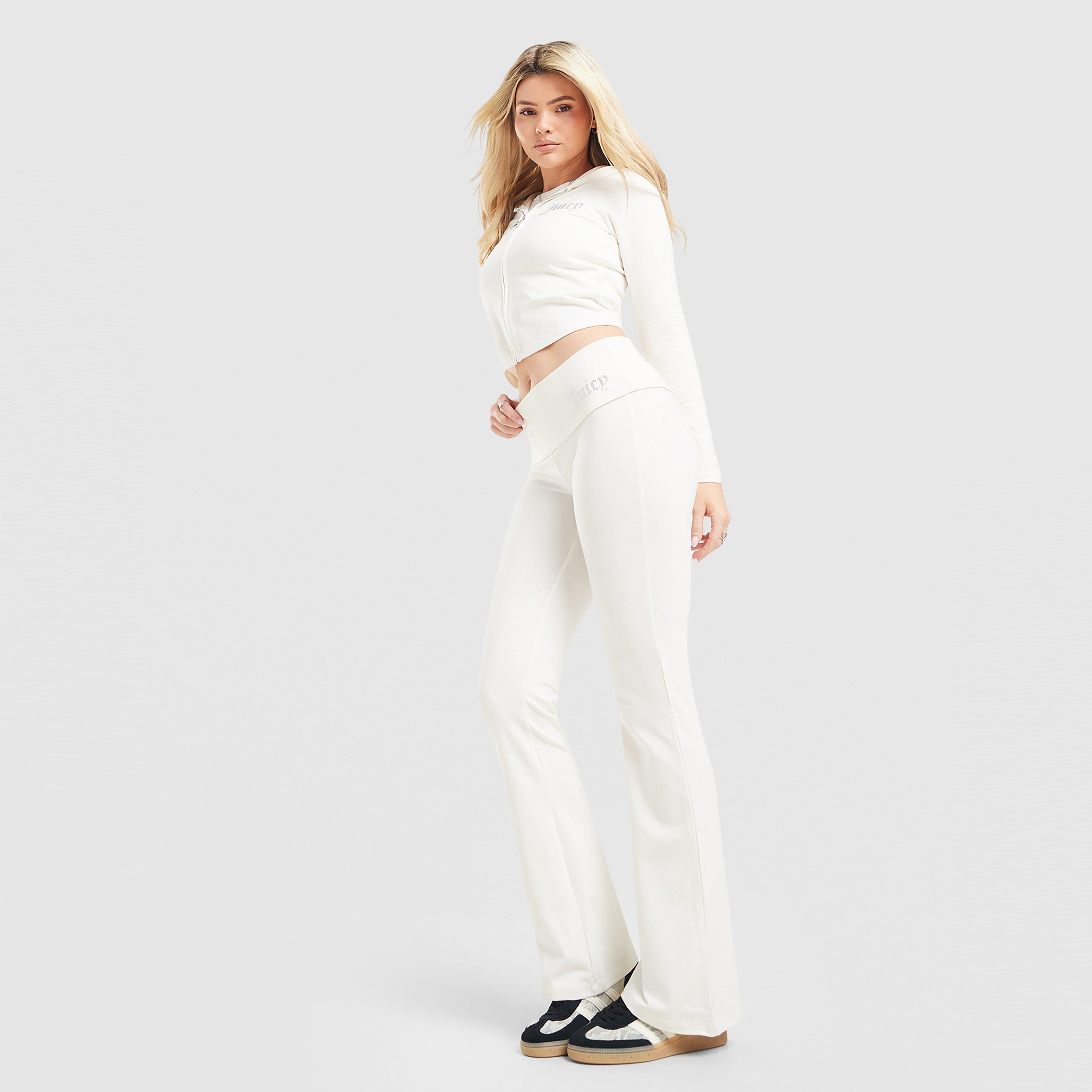 Жіночі штани JUICY COUTURE ШТАНИ LOGO FOLD OVER FLARE