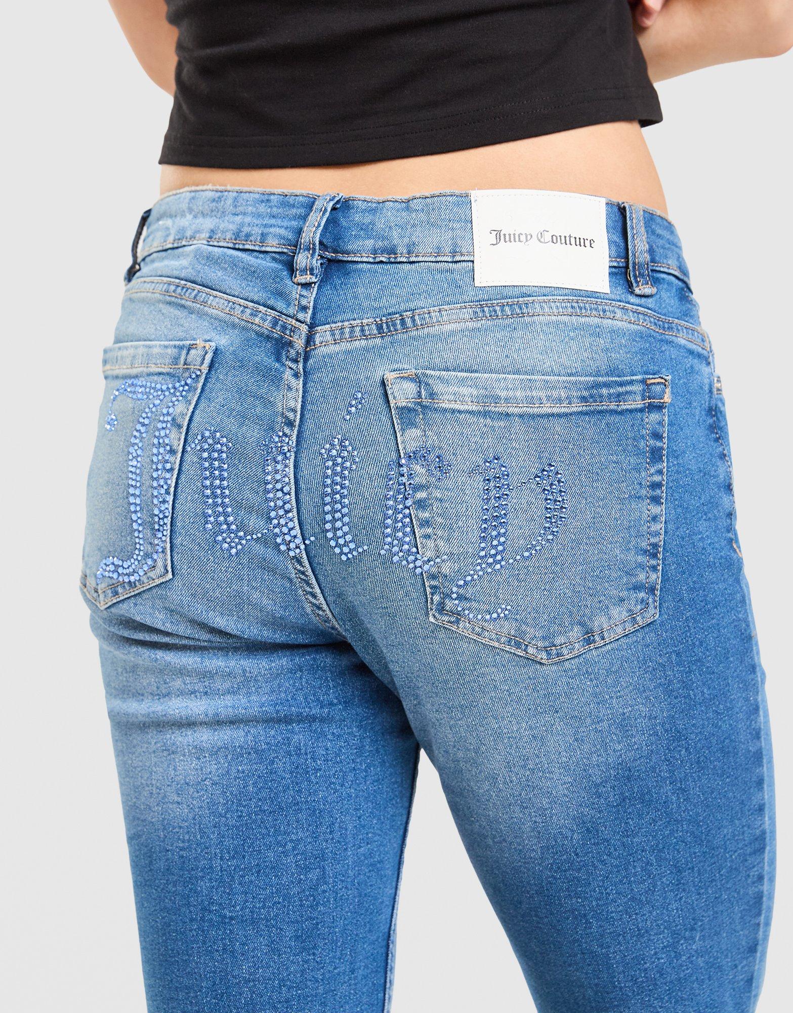 Juicy Couture Spodnie Low Rise Dmnt Denim M’wsh