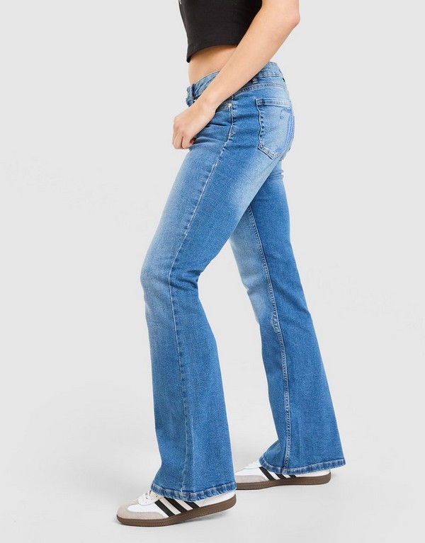 Juicy Couture Nohavice Low Rise Washed Denim Dmnt