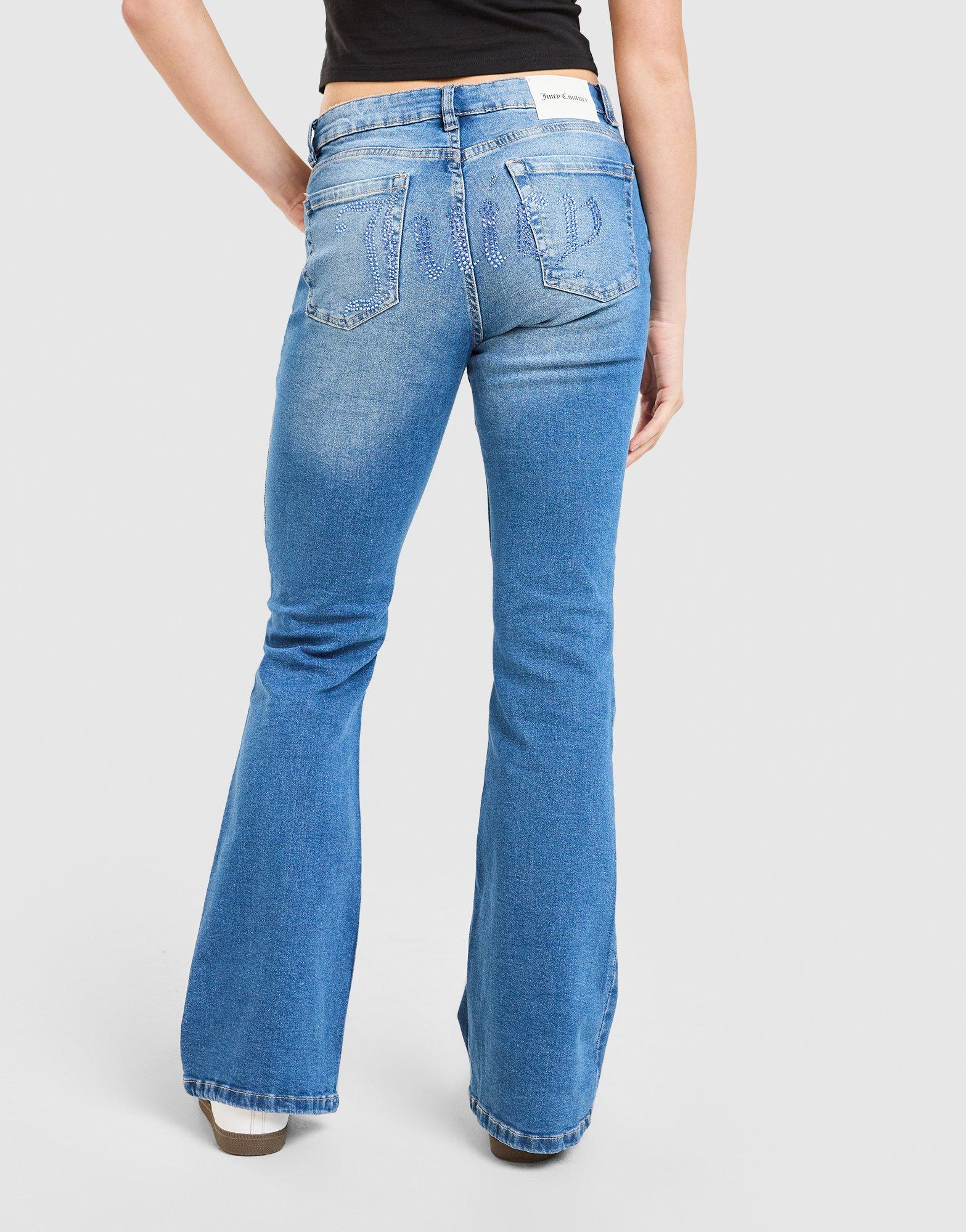 Juicy Couture Nohavice  Low Rise Washed Denim Dmnt