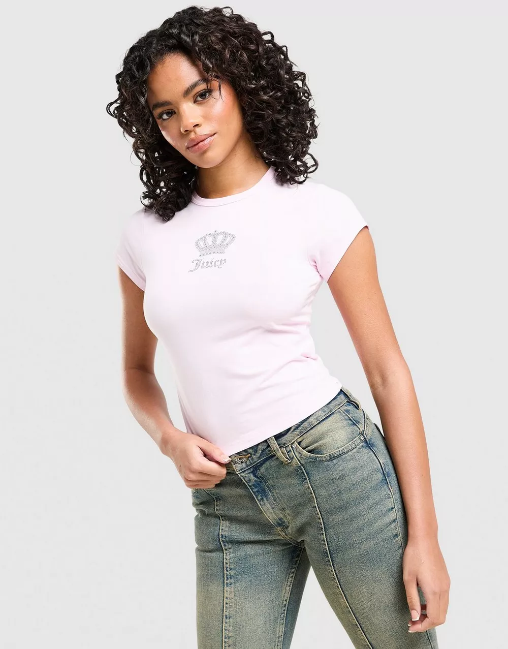 JUICY COUTURE ФУТБОЛКА CROWN BABY T PINK, фото 1 з 4