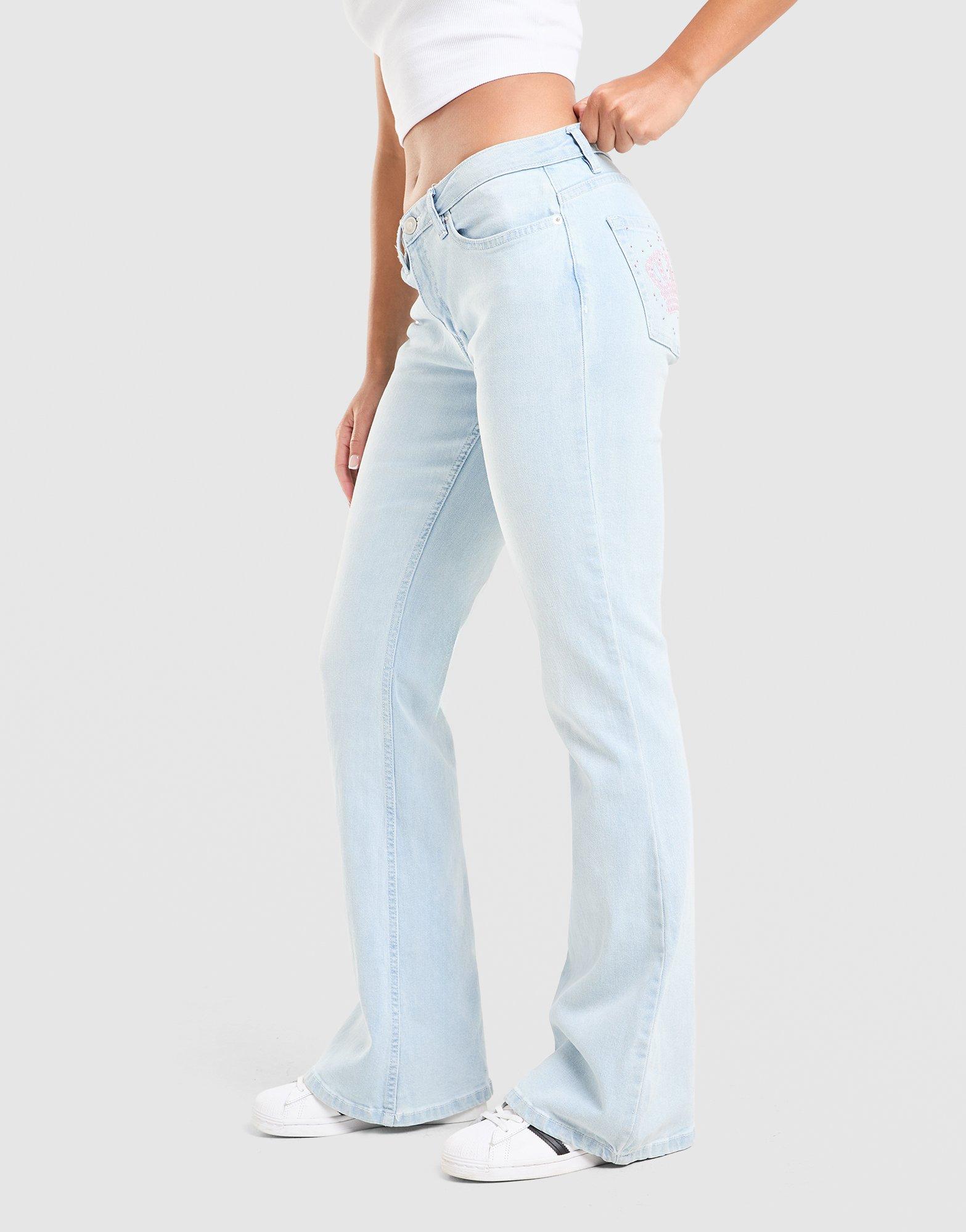 Juicy Couture Nohavice  Low Rise Denim Crown