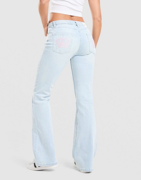 Juicy Couture Nohavice Low Rise Denim Crown