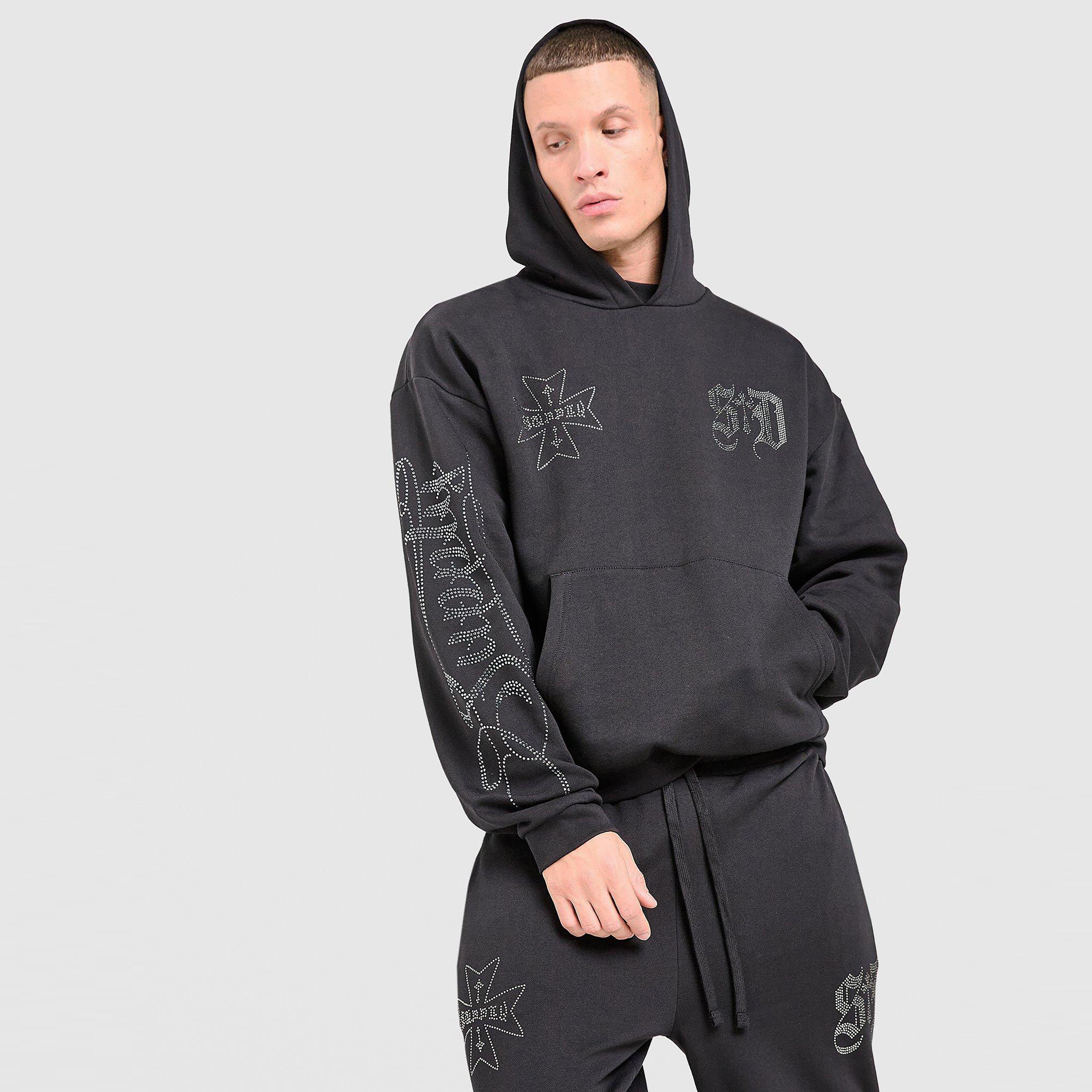 Muški gornji dio trenirke SUPPLY&DEMAND VESTA S KAPULJAČOM DUST HD BLK-BLK