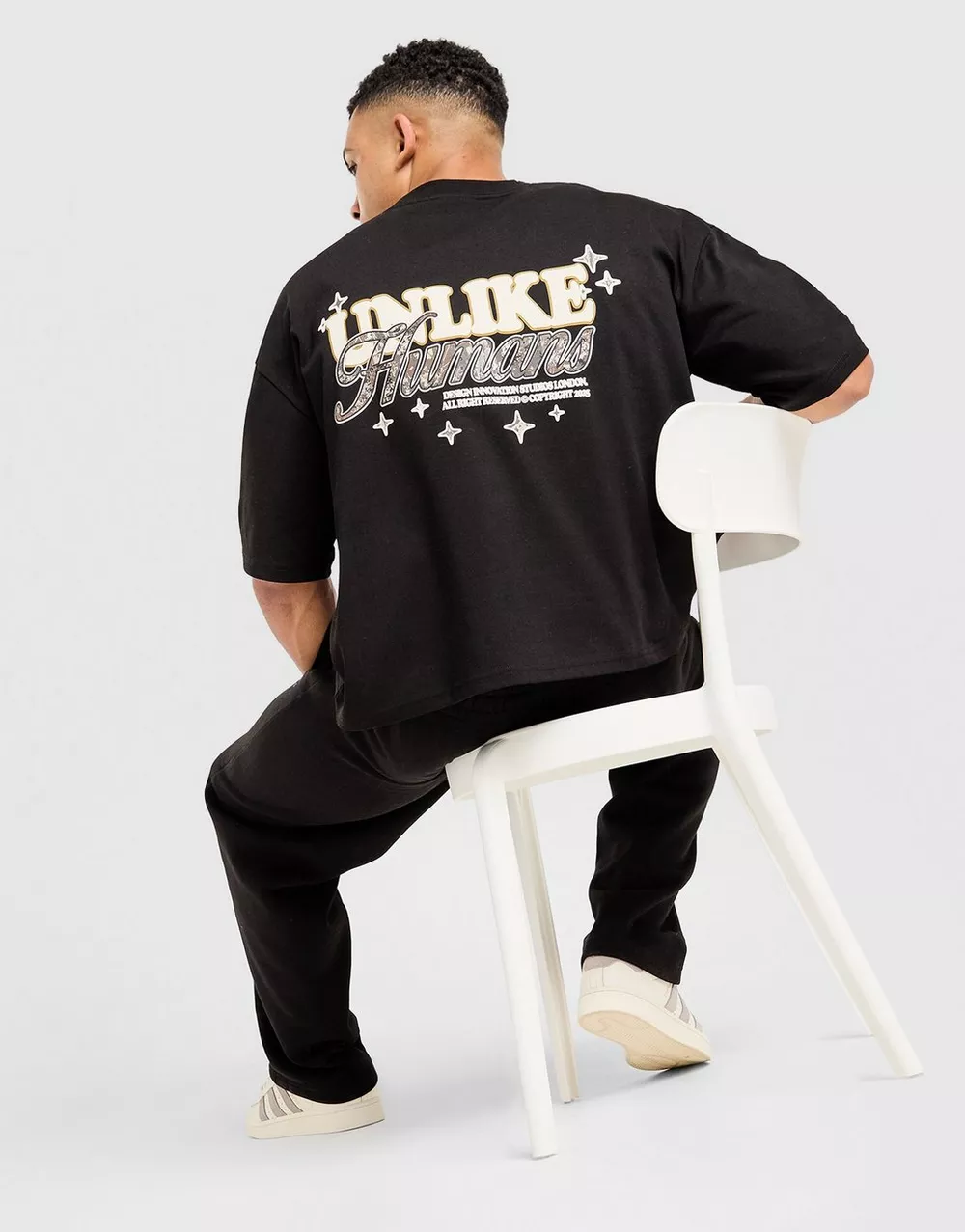 UNLIKE HUMANS ФУТБОЛКА STEEL TEE BLK-BLK, фото 1 з 5