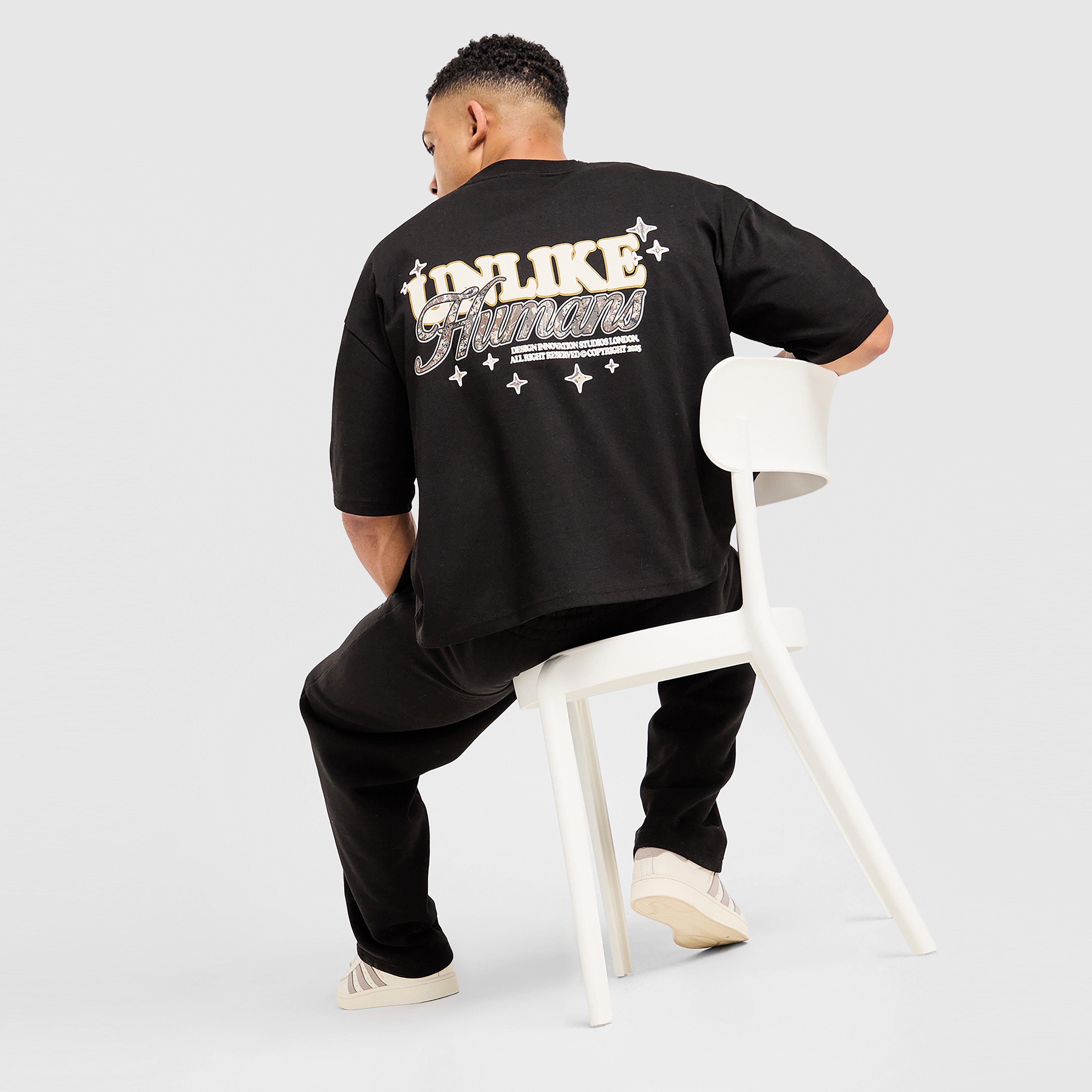 Koszulka, t-shirt męski UNLIKE HUMANS T-SHIRT STEEL TEE BLK-BLK