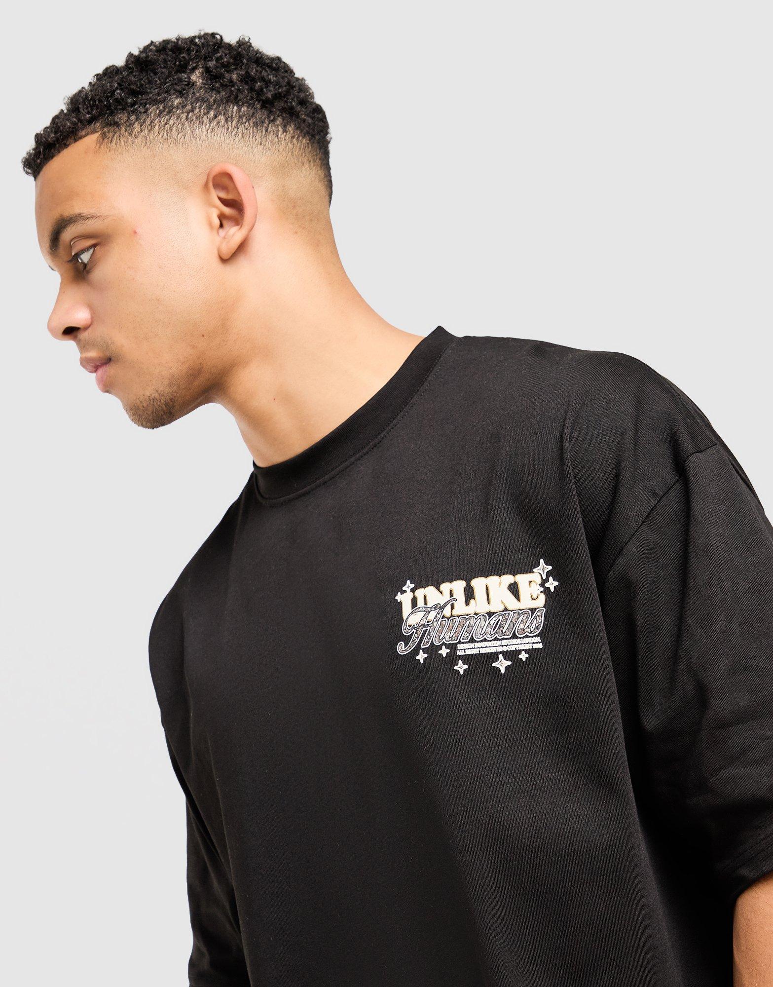 Koszulka, t-shirt męski UNLIKE HUMANS T-SHIRT STEEL TEE BLK-BLK ULHTM10509007 Czarny