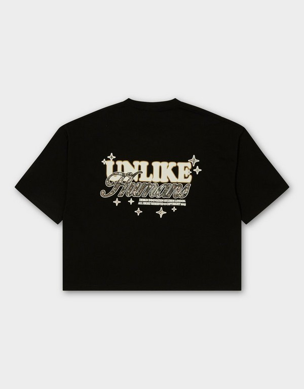 Unlike Humans T-Shirt Steel Tee Blk-Blk - obrazek 2