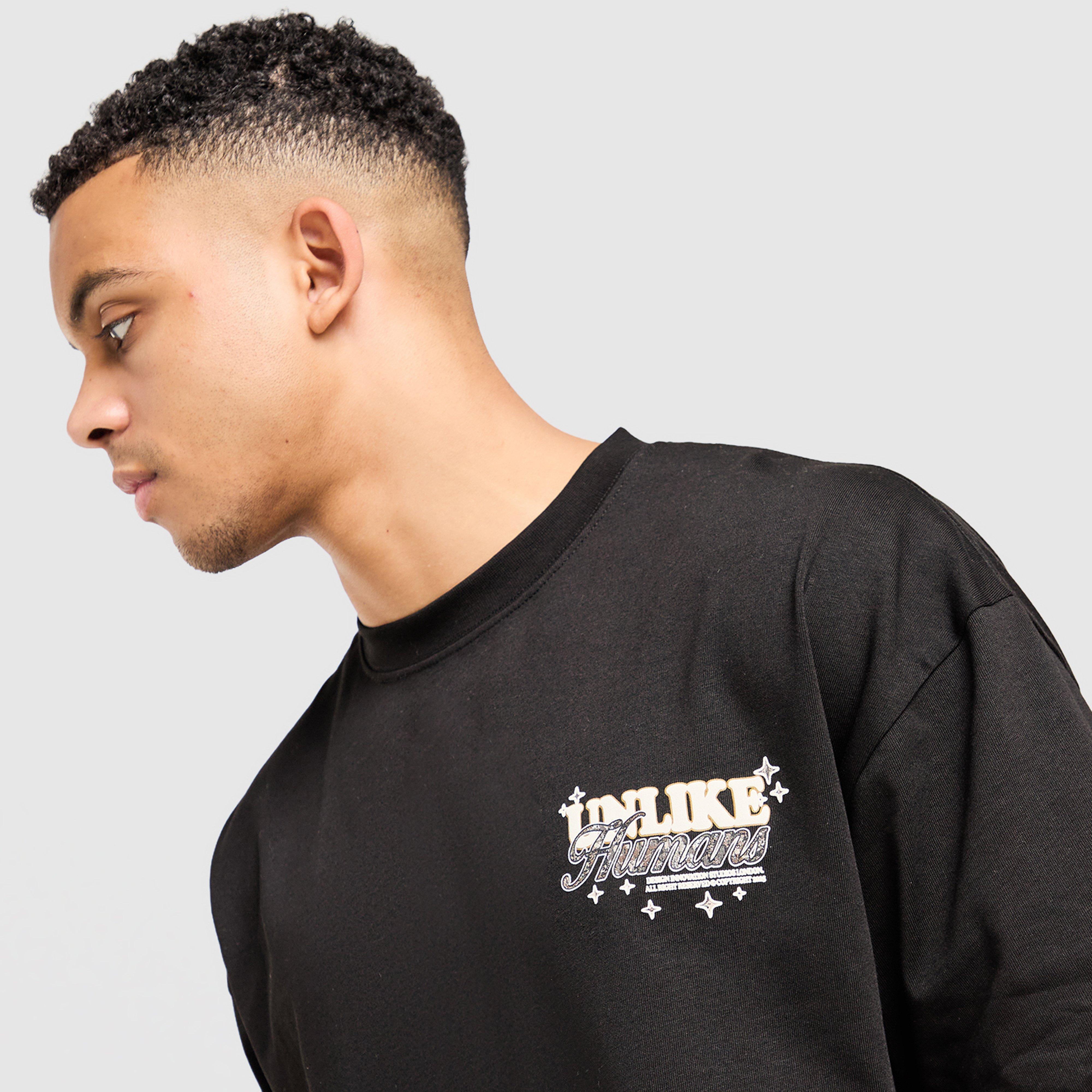 Koszulka, t-shirt męski UNLIKE HUMANS T-SHIRT STEEL TEE BLK-BLK