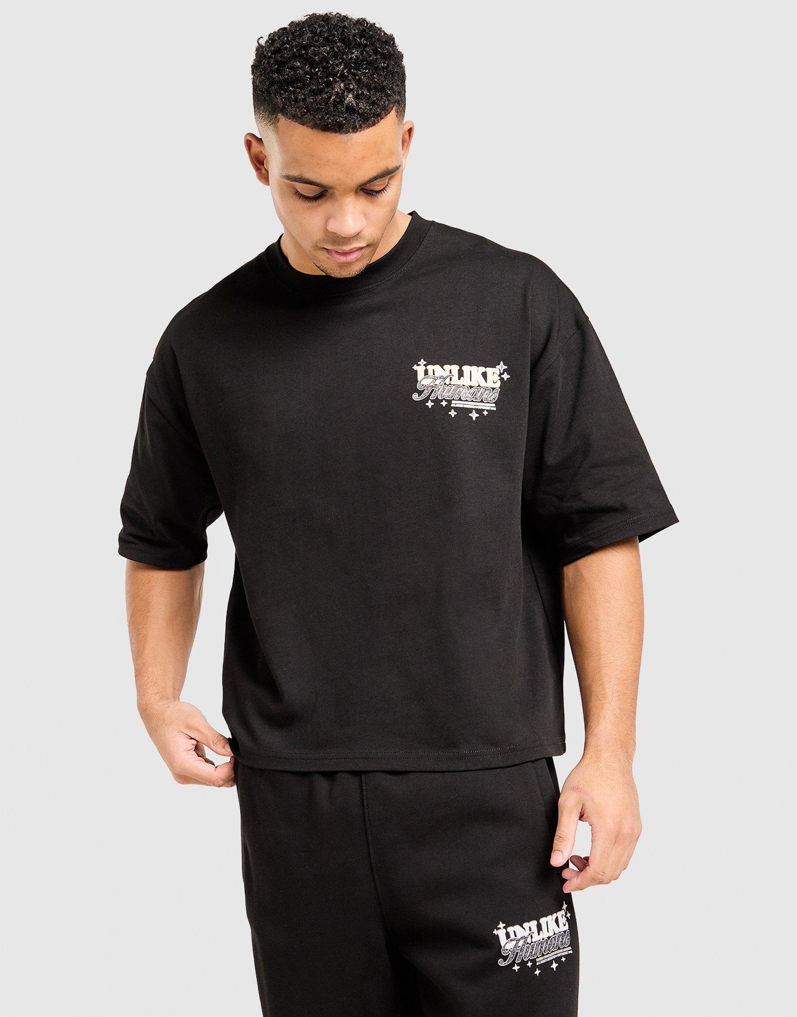 Koszulka, t-shirt męski UNLIKE HUMANS T-SHIRT STEEL TEE BLK-BLK ULHTM10509007 Czarny