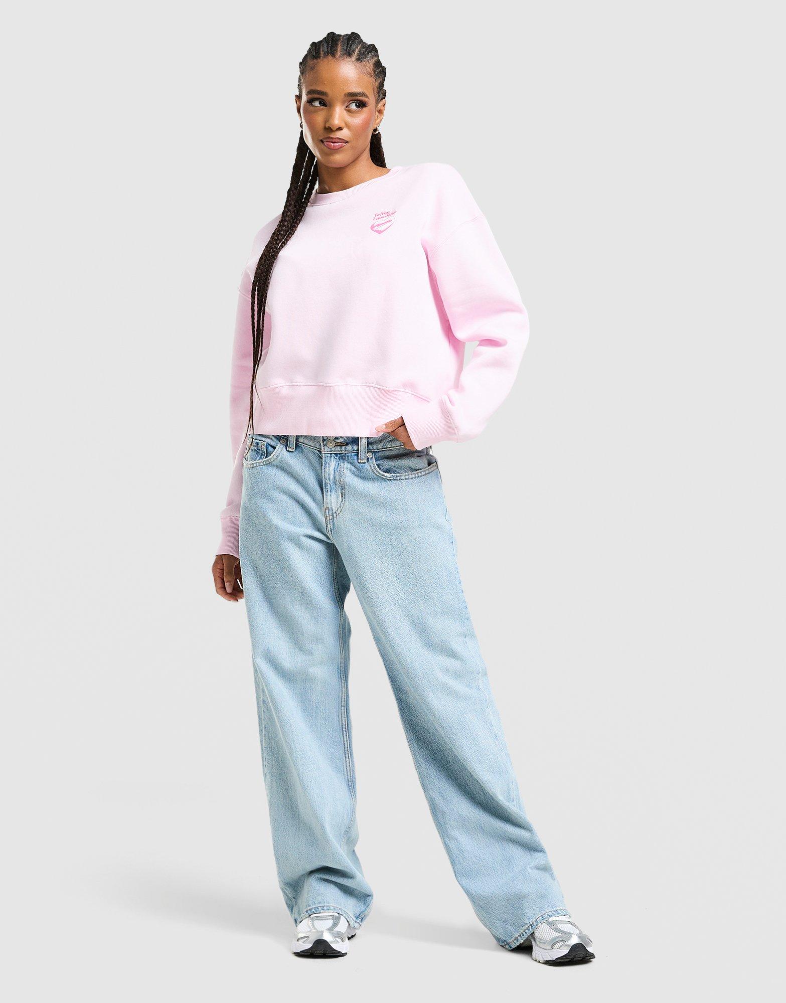 Bluză pentru femei NIKE BLUZĂ W NSW VAL PHNX FLC OS CREW IU9082-663 Roz