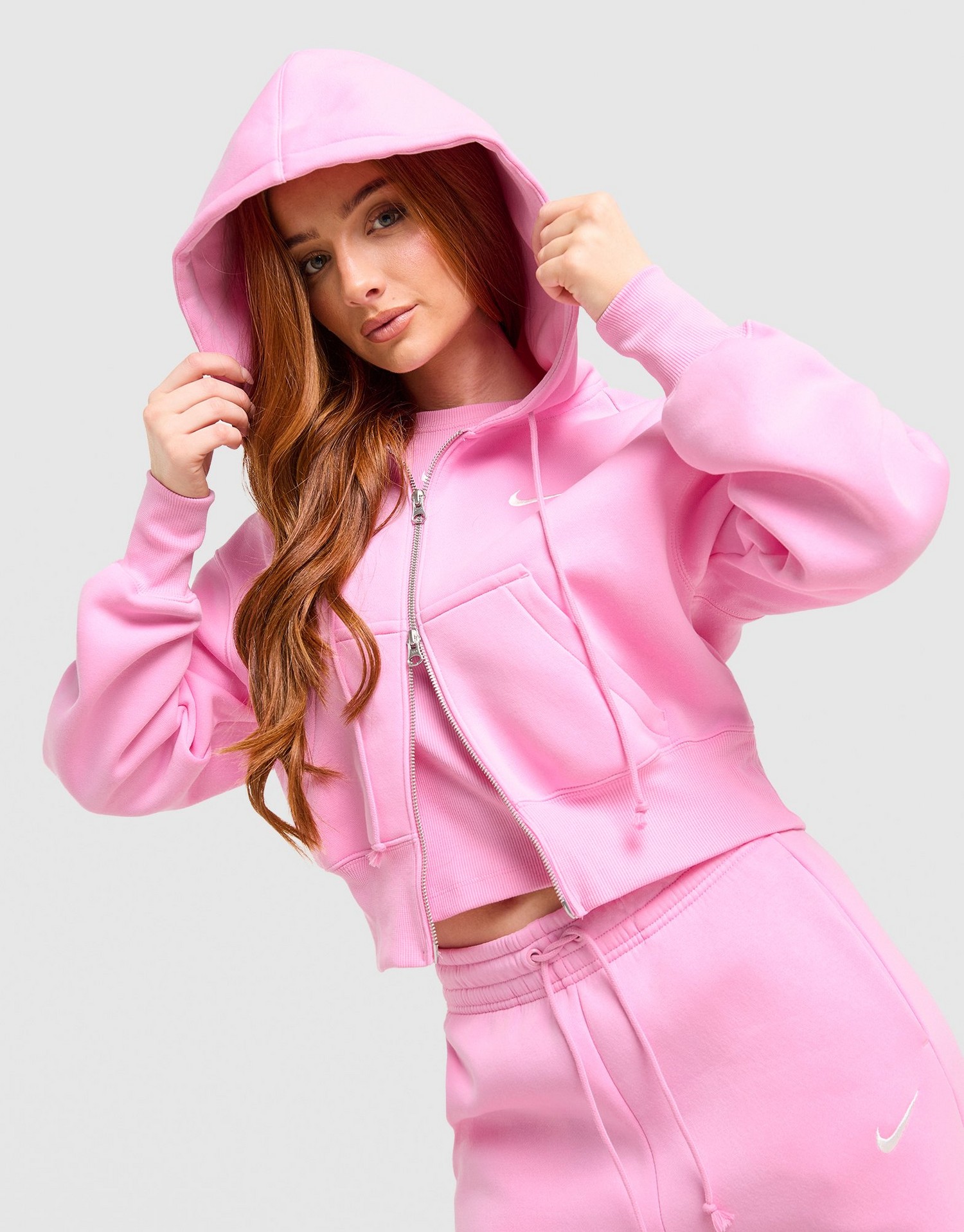 Nike Mikina Rozepínací S Kapucí W Nsw Phnx Flc Crp