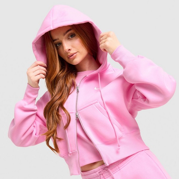 NIKE MIKINA ROZEPÍNACÍ S KAPUCÍ   W NSW PHNX FLC CRP