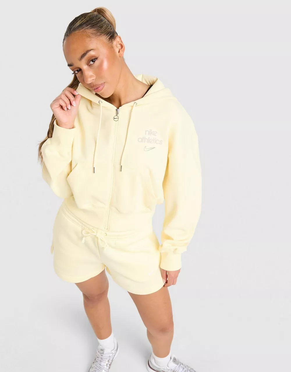 NIKE КОФТА НА БЛИСКАВЦІ З   КАПЮШОНОМ W NK PHNX FLC FZ, фото 1 з 5
