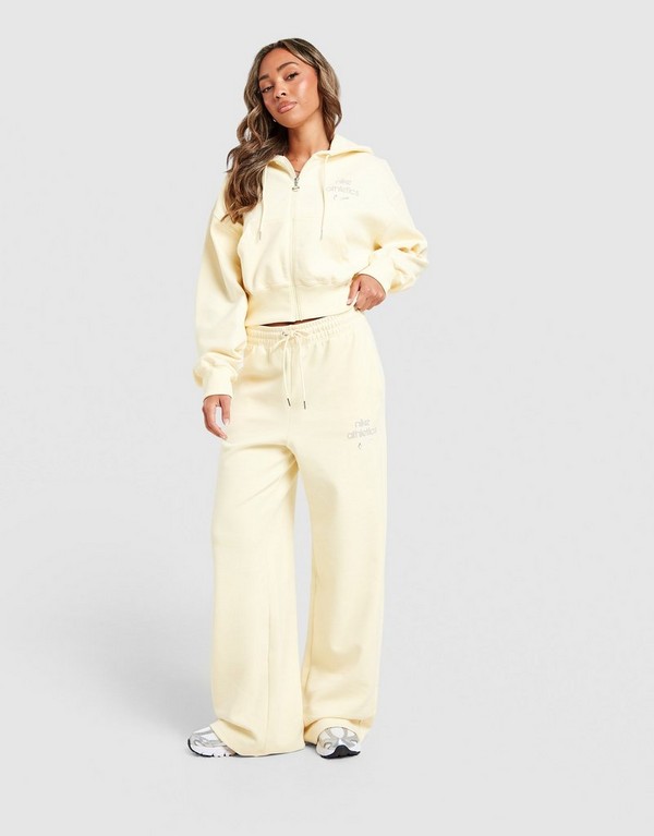Nike Nohavice W Nk Phnx Flc Hr Wide Leg Gls