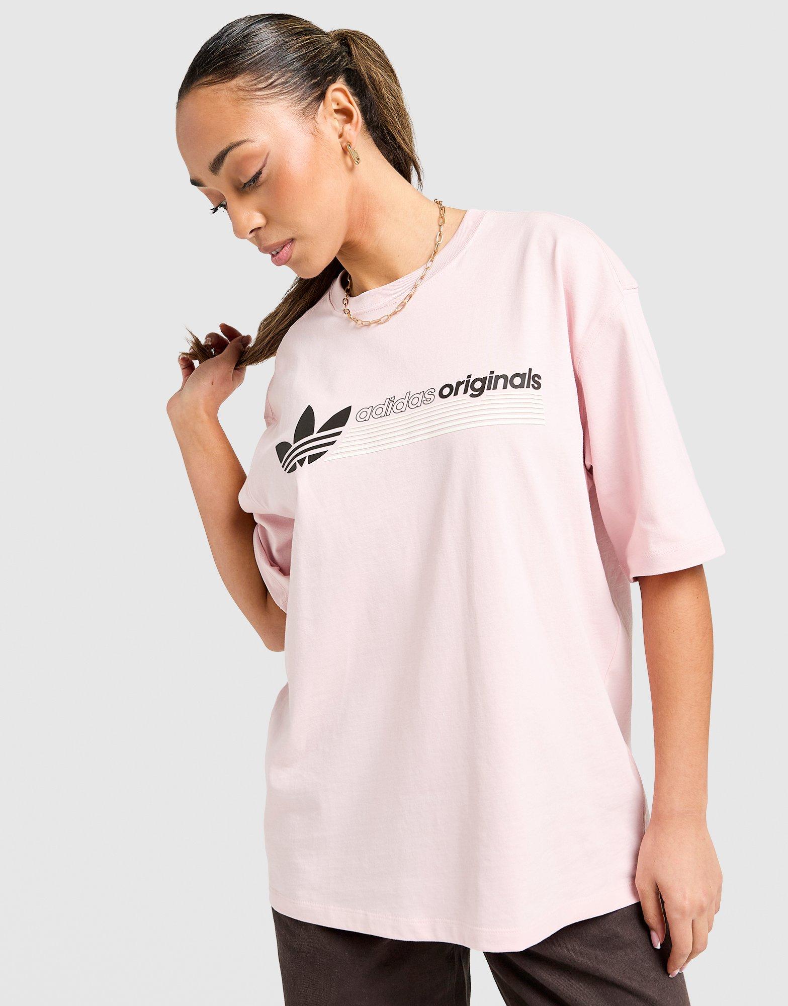 Koszulka, t-shirt damski ADIDAS T-SHIRT 3S GFX TEE KY5469 Różowy