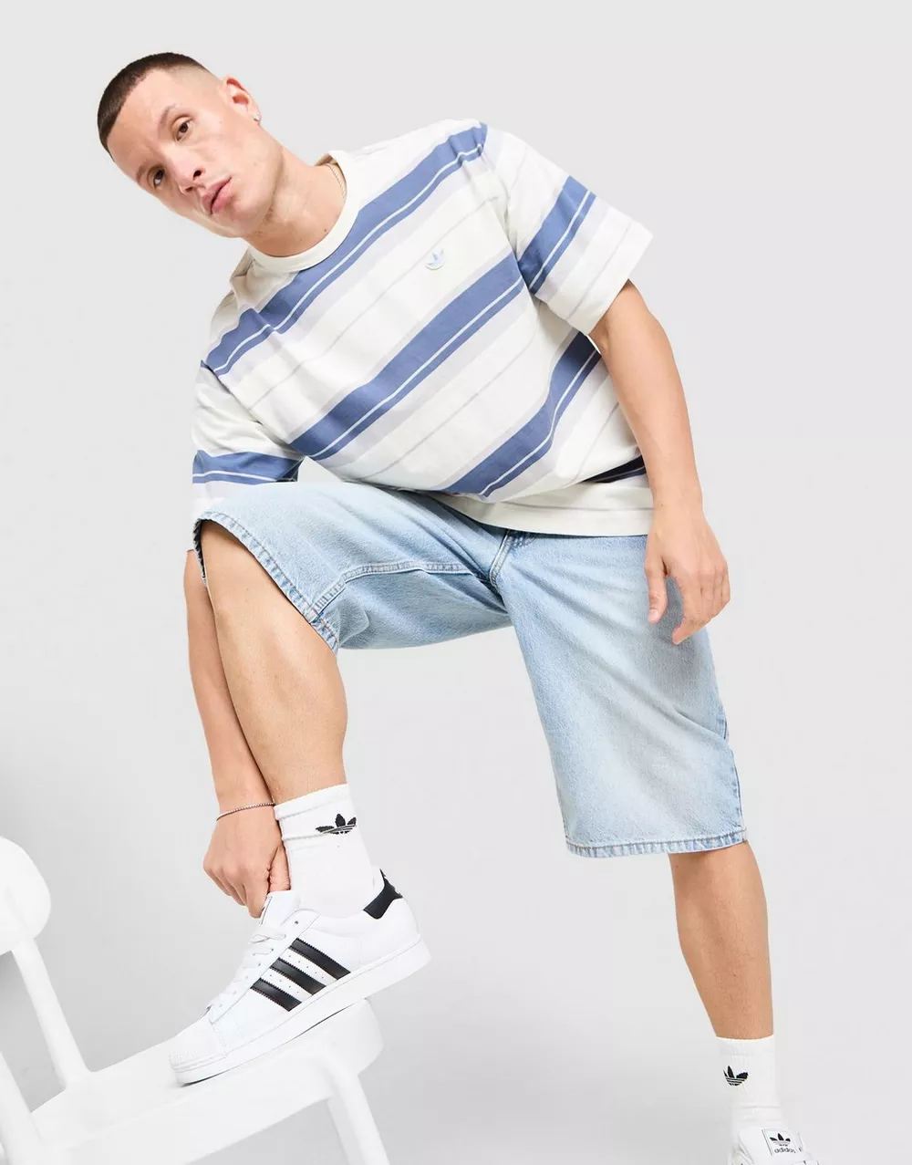 ADIDAS ФУТБОЛКА STRIPE TEE, фото 1 з 5