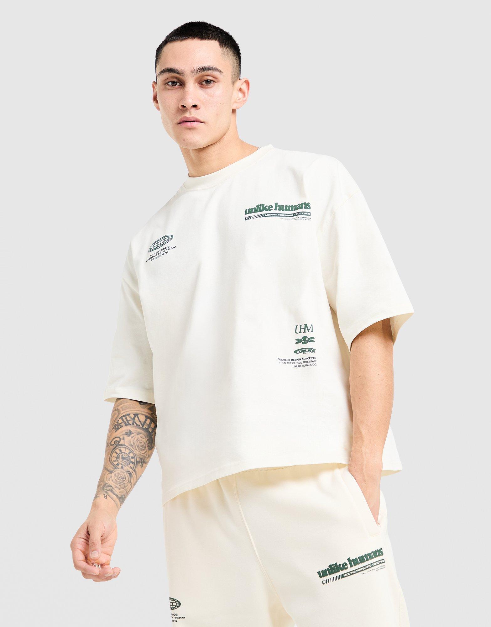 Koszulka, t-shirt męski UNLIKE HUMANS T-SHIRT HIGHGRADE TEE ULHTM10521104 Beżowy