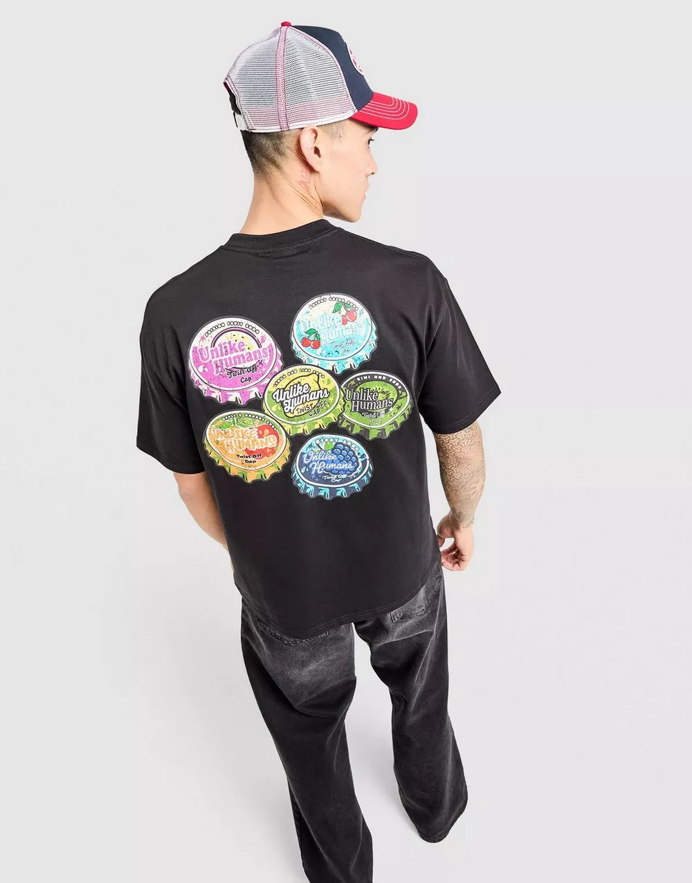 UNLIKE HUMANS ФУТБОЛКА CAPPED TEE BLK-BLK, фото 1 з 5