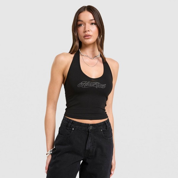 HOODRICH TOP HALTER NECK RHINESTONE SOLACE