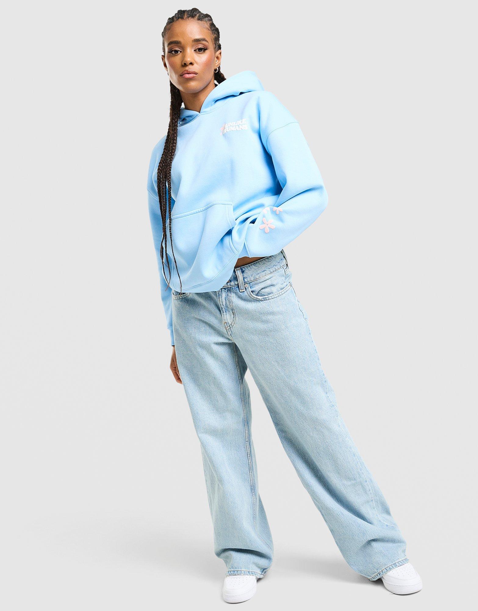 Dámska mikina UNLIKE HUMANS MIKINA S KAPUCŇOU DAYS OH HD ULHTW10597635 Modrá