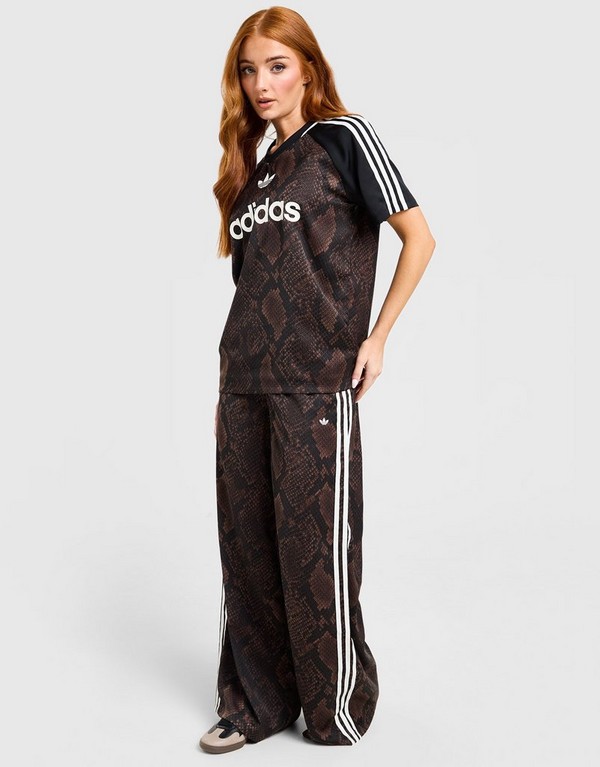 adidas Spodnie Satin Wide Leg Snake Print - obrazek 3