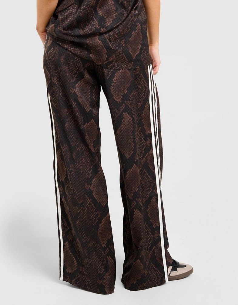 ADIDAS PANTALONI SATIN WIDE LEG SNAKE PRINT Femei Maro KX1887 | JD