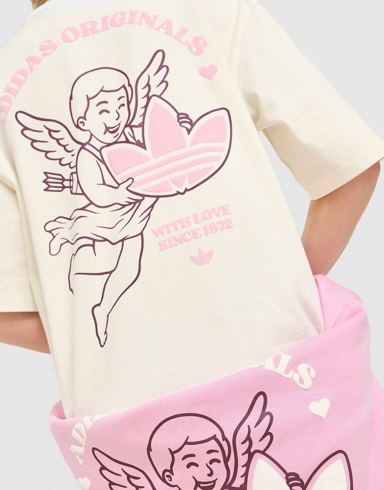 Tricouri ADIDAS TRICOU CHERUB GFX TEE LC9046 • Alb • Femei • JD