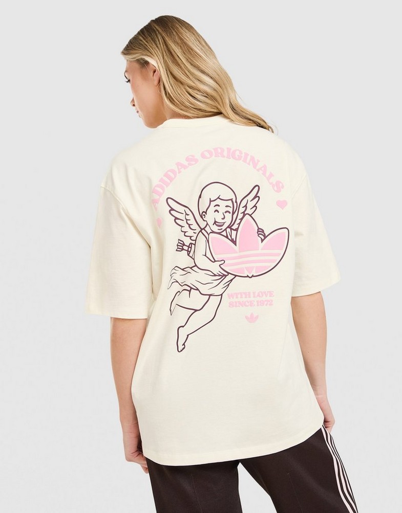 Tricouri ADIDAS TRICOU CHERUB GFX TEE LC9046 • Alb • Femei • JD