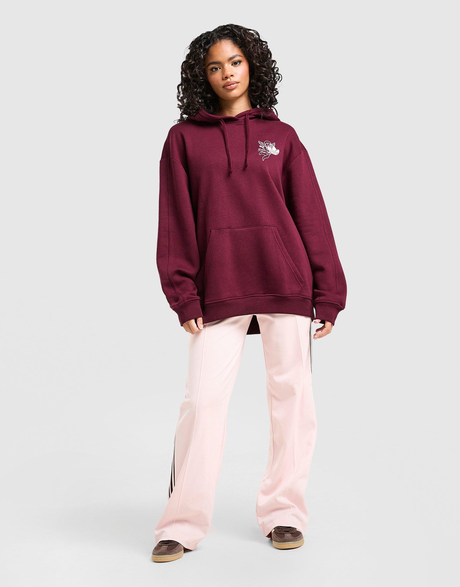 Bluza damska ADIDAS BLUZA Z KAPTUREM CHERUB GFX HOOD LC9049 Bordowy