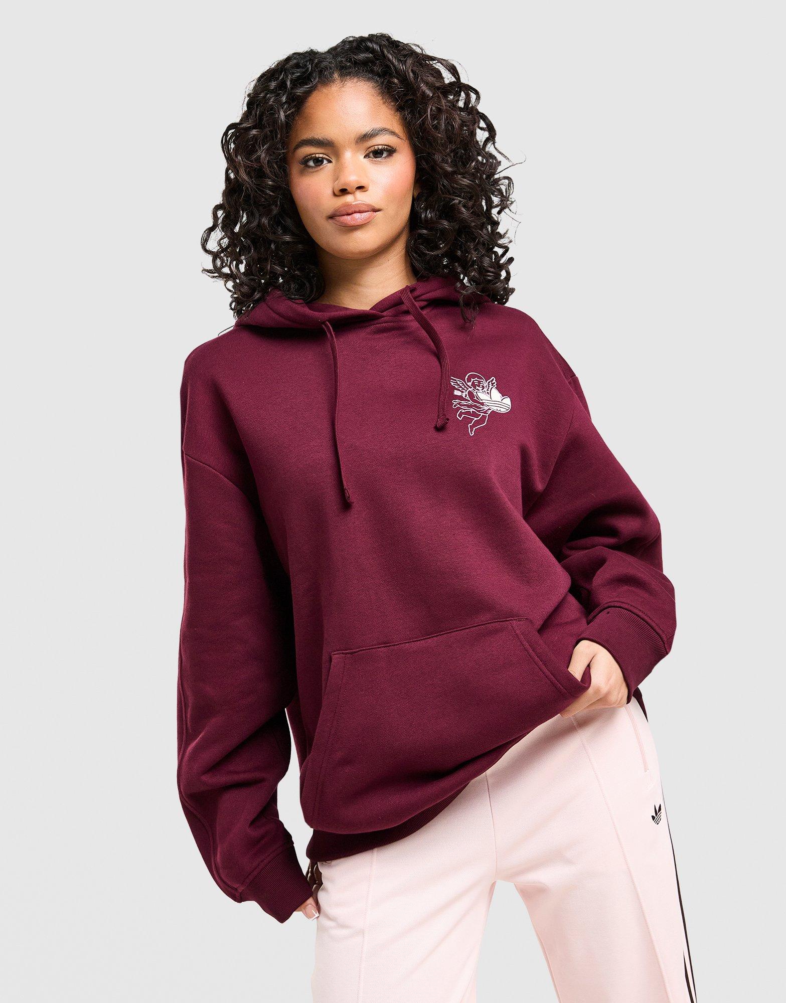 Bluza damska ADIDAS BLUZA Z KAPTUREM CHERUB GFX HOOD LC9049 Bordowy