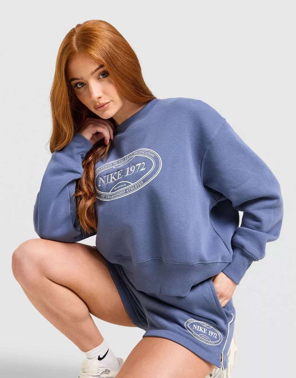 NIKE КОФТА W NSW TRND PHNX FLC OS CREW, фото 1 з 5