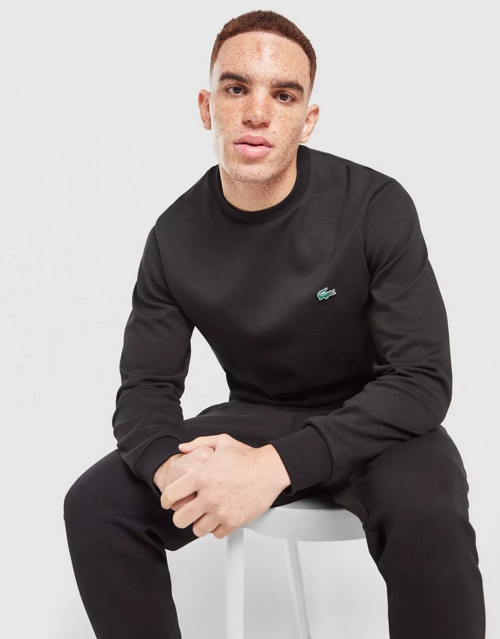 LACOSTE КОФТА З КАПЮШОНОМ DBL KNIT SWEAT BLACK, фото 1 з 5