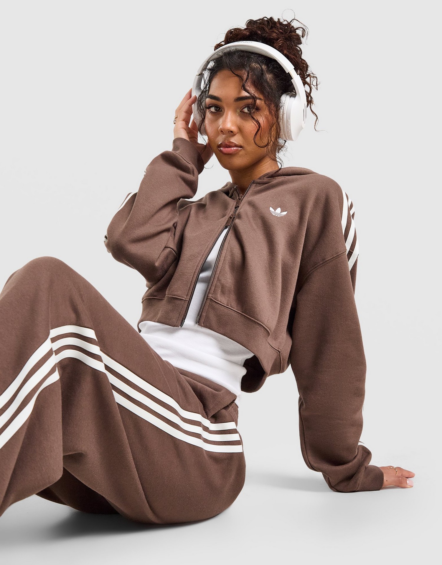 adidas Bluza Rozpinana Z Kapturem 3S Cropped Hood