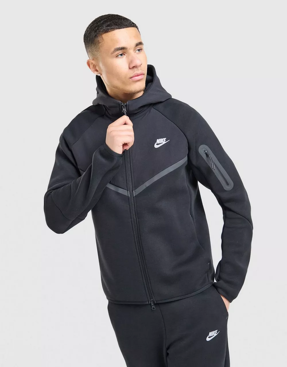 NIKE КОФТА НА БЛИСКАВЦІ З КАПЮШОНОМ   M NK TCH MIX WR HD, фото 1 з 5