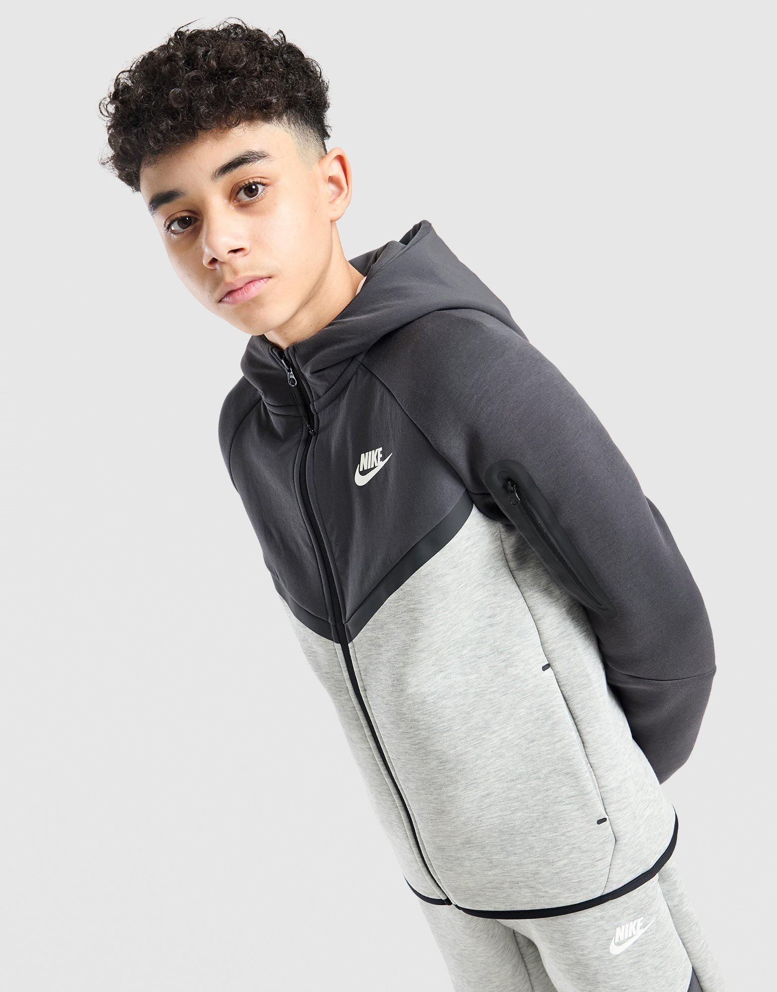 Nike Pulóver Cipzáras Kapucnis B Nsw Tch Flc Mix