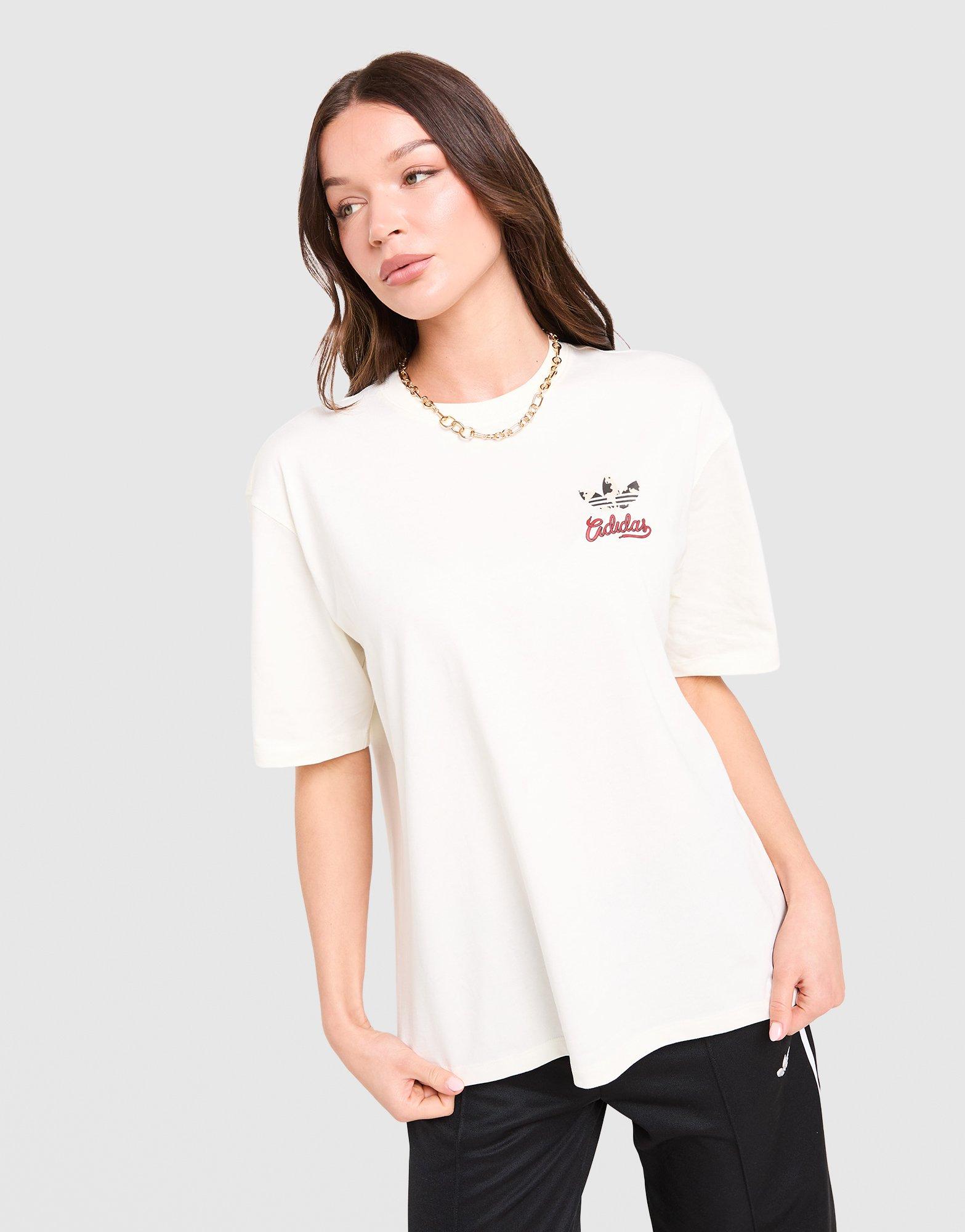 ADIDAS TRICOU GFX Femei Bej KY5471 | JD Sports